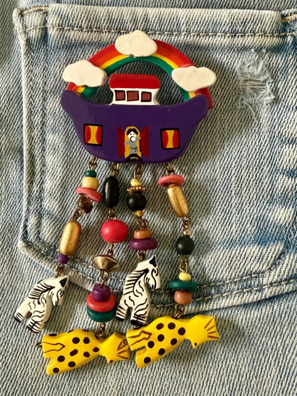 Vintage Noah's Ark Brooch
